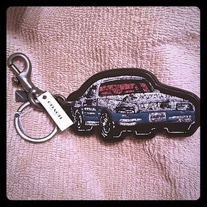Coach race car key chain